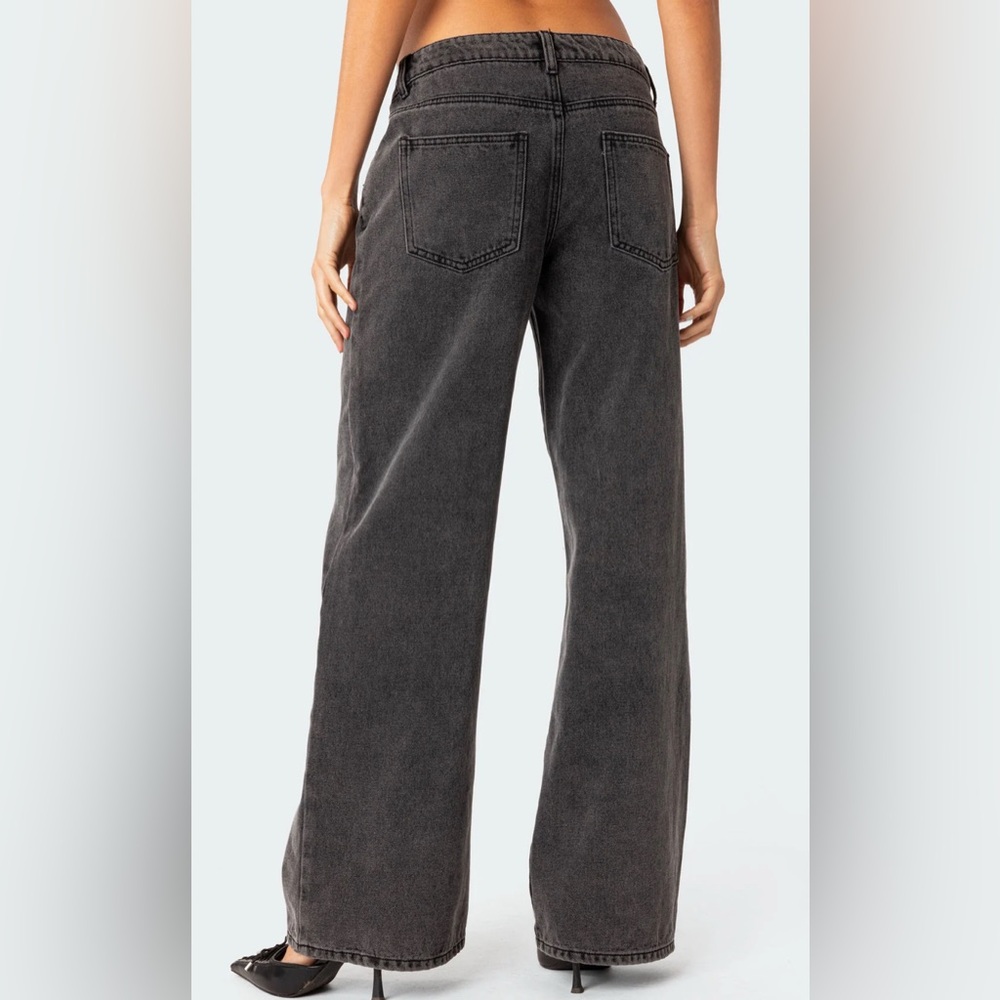 Edikted black low rise jeans